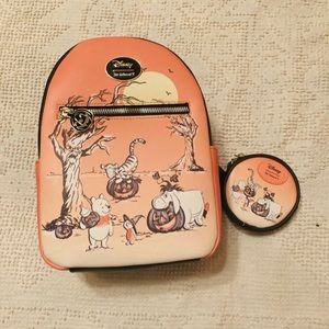 Her Universe Disney Winnie The Pooh Pumpkins Mini Backpack and Coin Purse